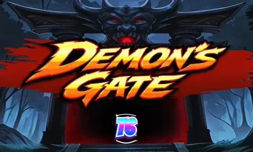 Tampilan visual slot Demon's Gate dengan atmosfer gelap dan simbol mistis