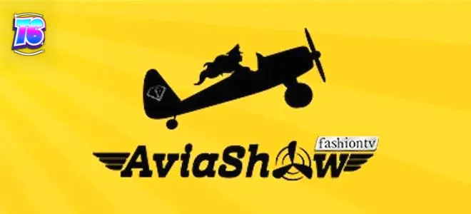 Tampilan antarmuka permainan Aviashow dengan grafik pesawat dan multiplier
